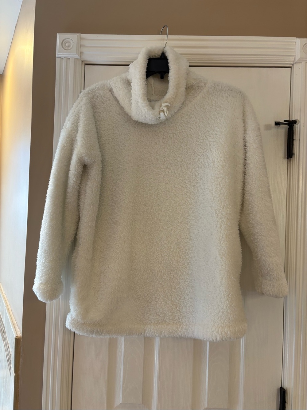 Old Navy Cream Sherpa Cowl Neck Pullover